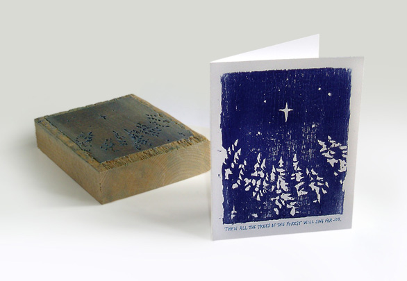 Woodcut Christmas Card 2008
